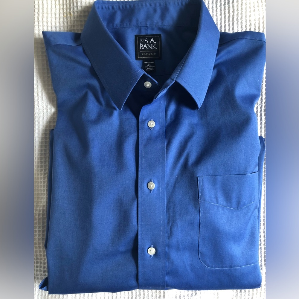 Joseph A Banks Traveler Men’s Long Sleeve Button Down Dress Shirt